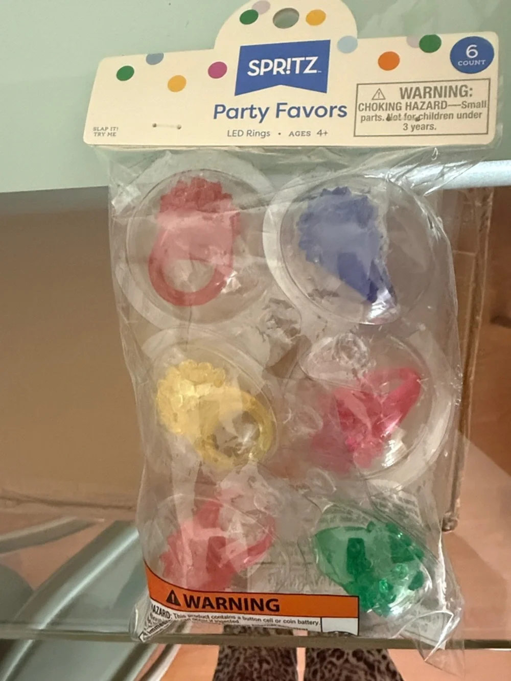 LED Party Rings - Multicolor (6 Count)
